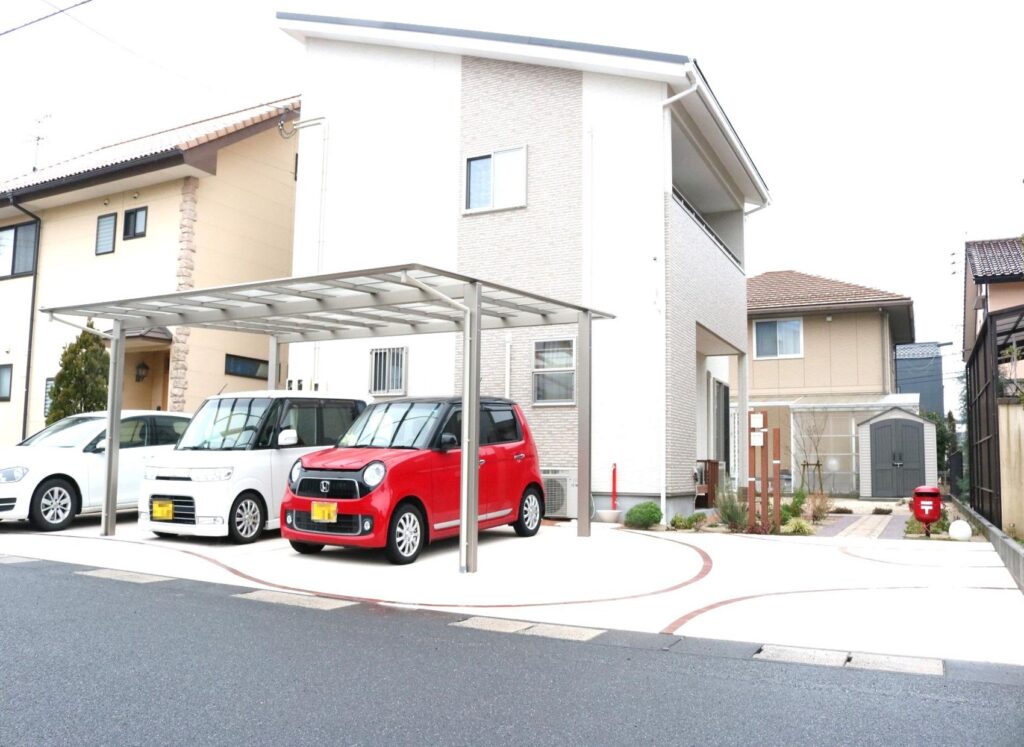 松江市で駐車場と外構がマッチングした事例