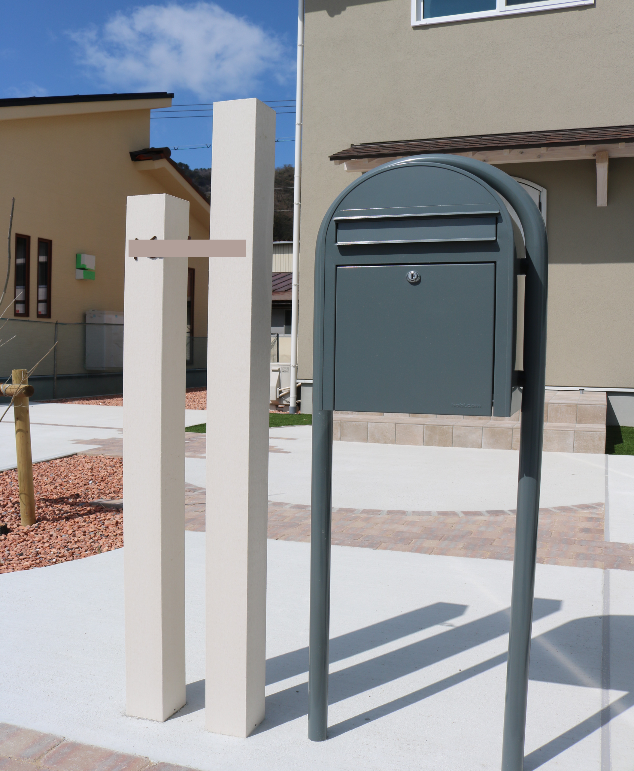 松江市 外構リフォーム カーポートと玄関アプローチ施工