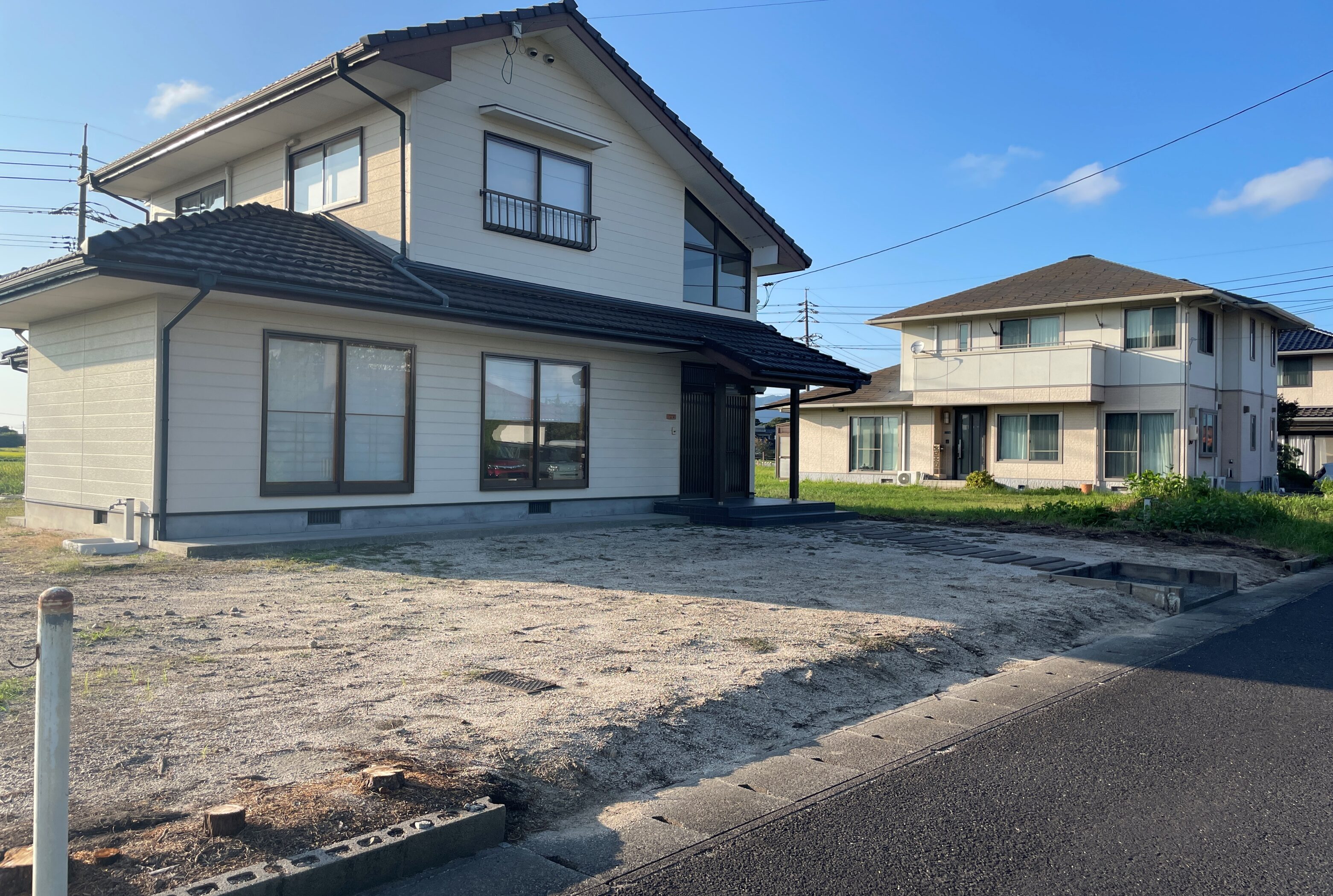 松江市 外構リフォーム 段差があり通行しにくいアプローチ