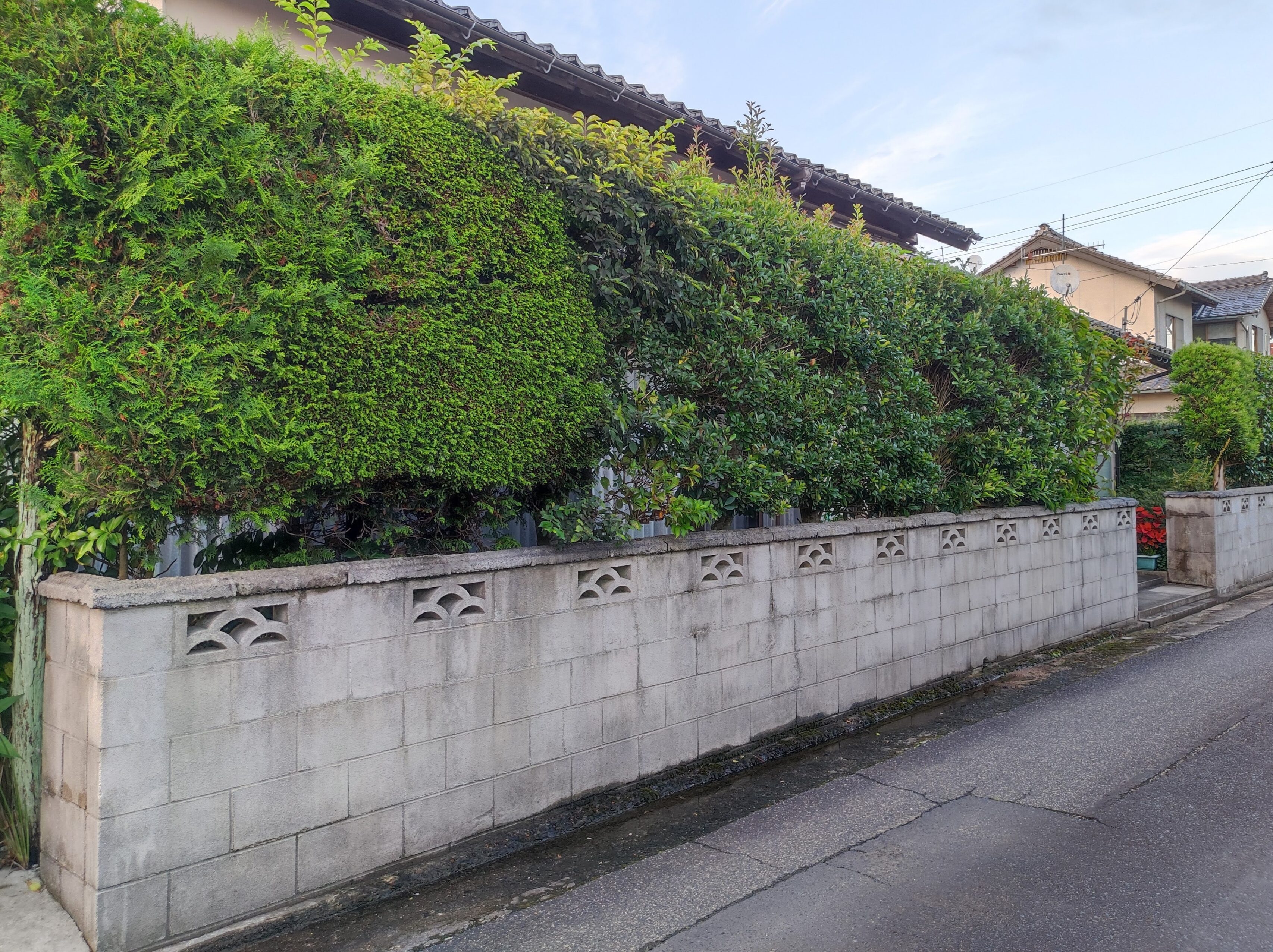 松江市 外構リフォーム ひび割れた危険なブロック塀