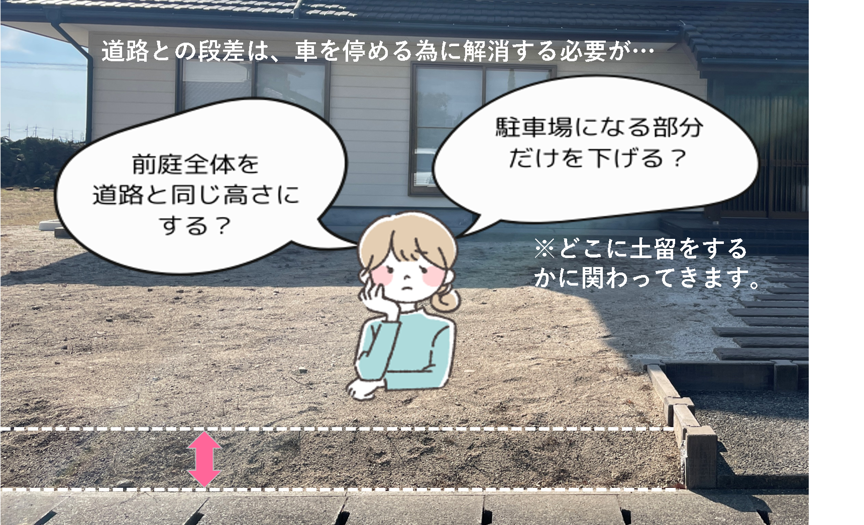 松江市 外構リフォーム 段差があり通行しにくいアプローチ