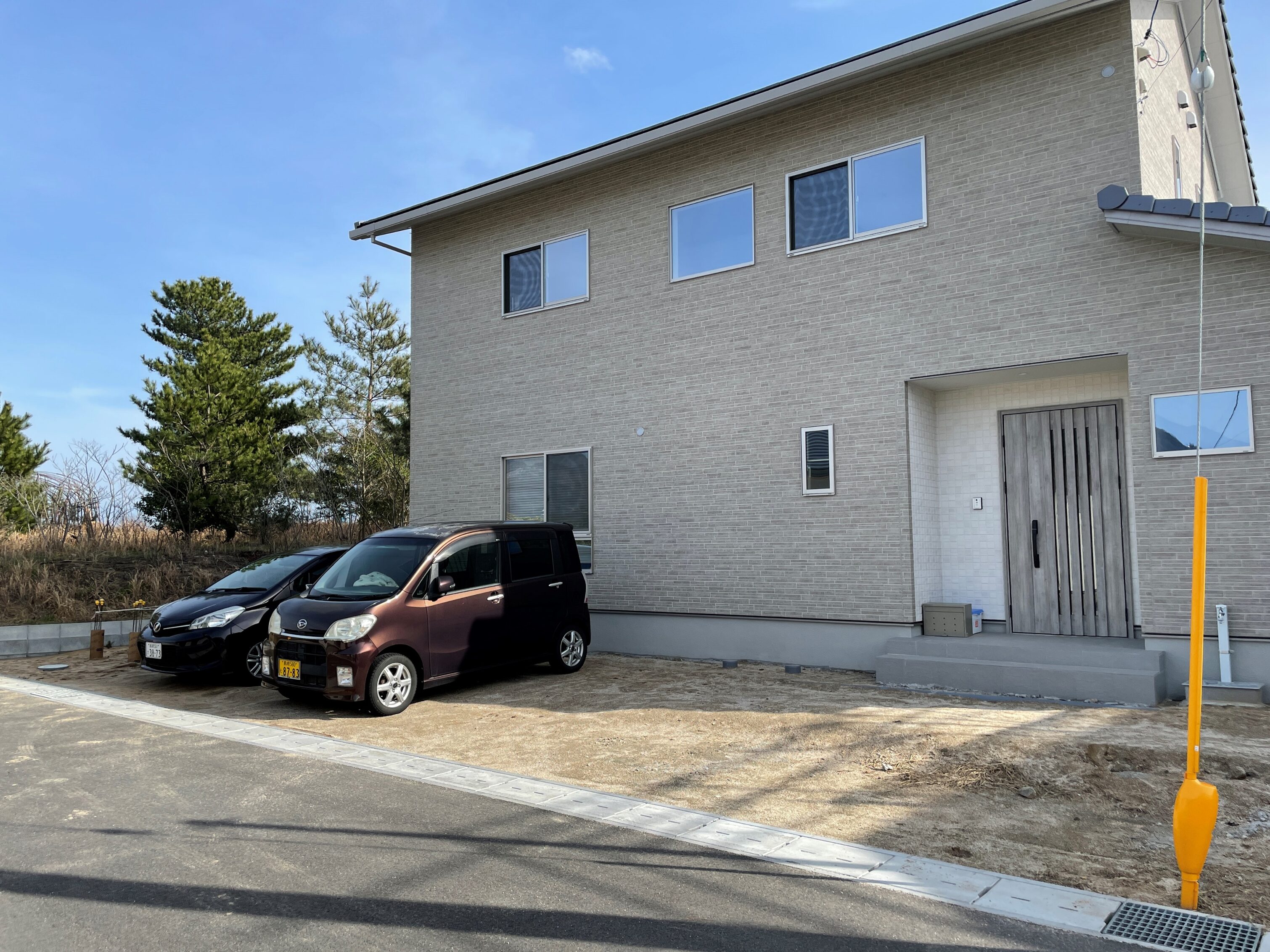 松江市 外構リフォーム 駐車場拡張後の全景