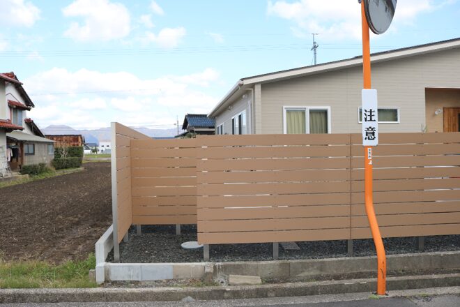 松江市 外構リフォーム 玄関前アプローチとフェンス施工事例