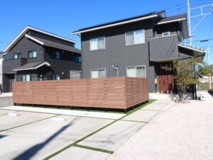 松江市 外構工事 駐車場拡張後の施工事例